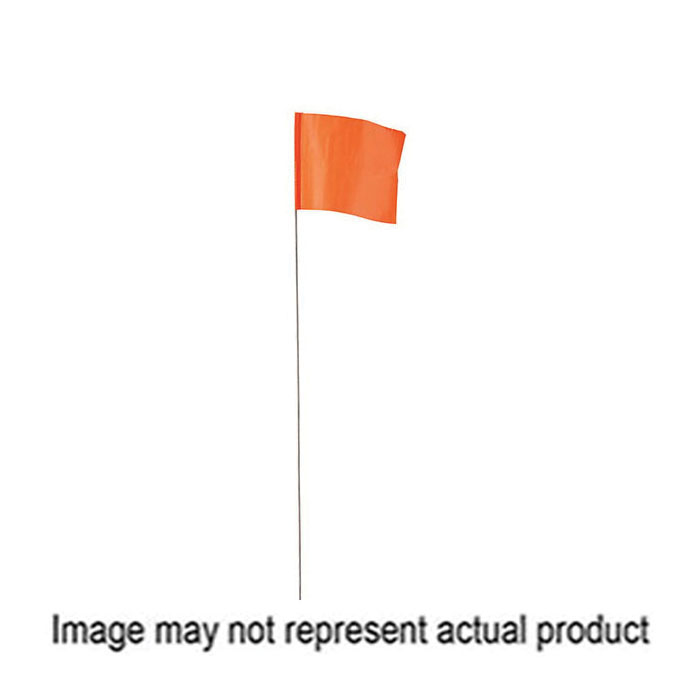 78-008 Stake Flag, 21 in L, Lime, Plastic/Steel