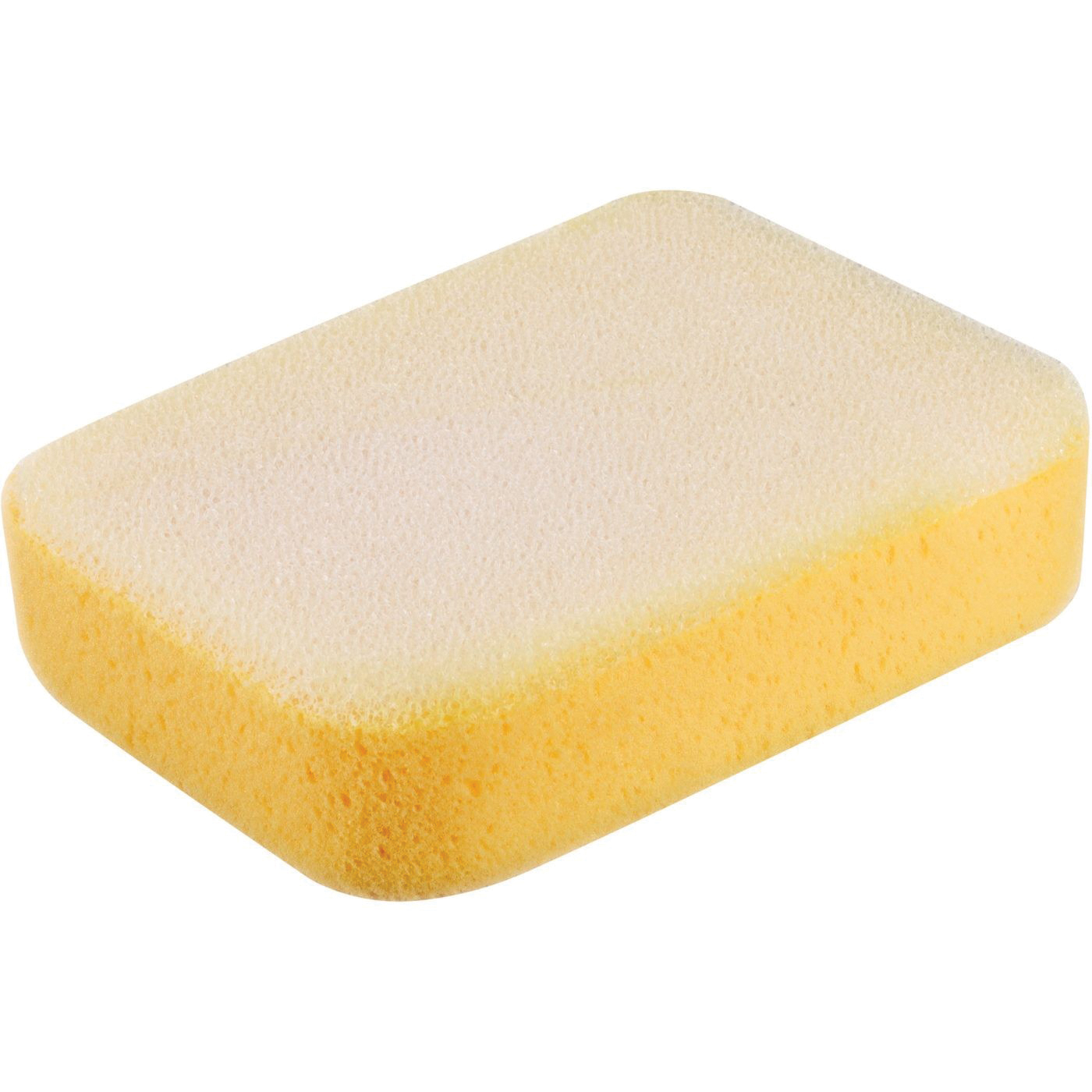 70007-24 Two-Sided Sponge, 7-1/2 in L, 5-1/4 in W, 1-7/8 in Thick, Synthetic Fiber, Yellow