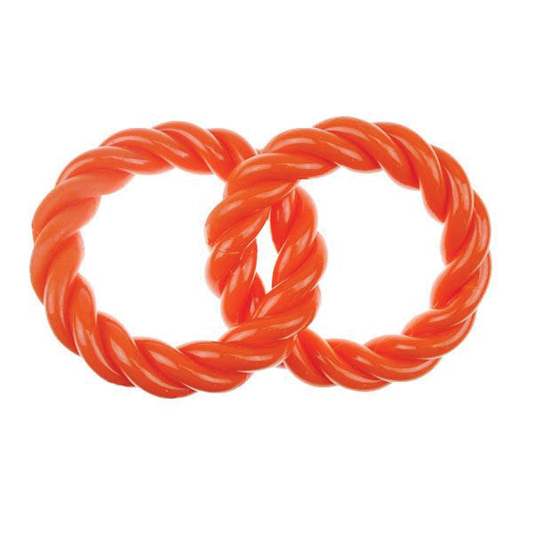 ZD2059 69 Dog Toy, 2-Ring, Thermoplastic Rubber, Orange