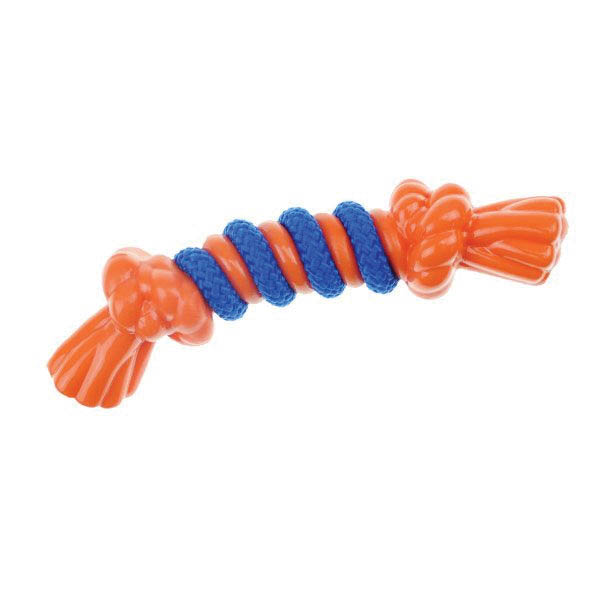 ZD2068 12 69 Dog Toy, S, Rope Bone, Thermoplastic Rubber, Orange