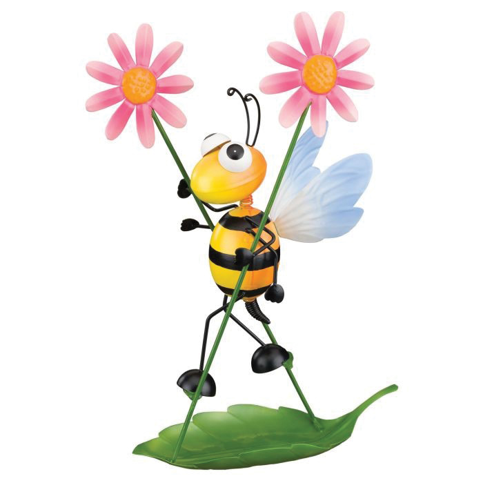 Regal Art & Gift 12838 Garden Statue, 11 in H, Bee with Stilts, Metal