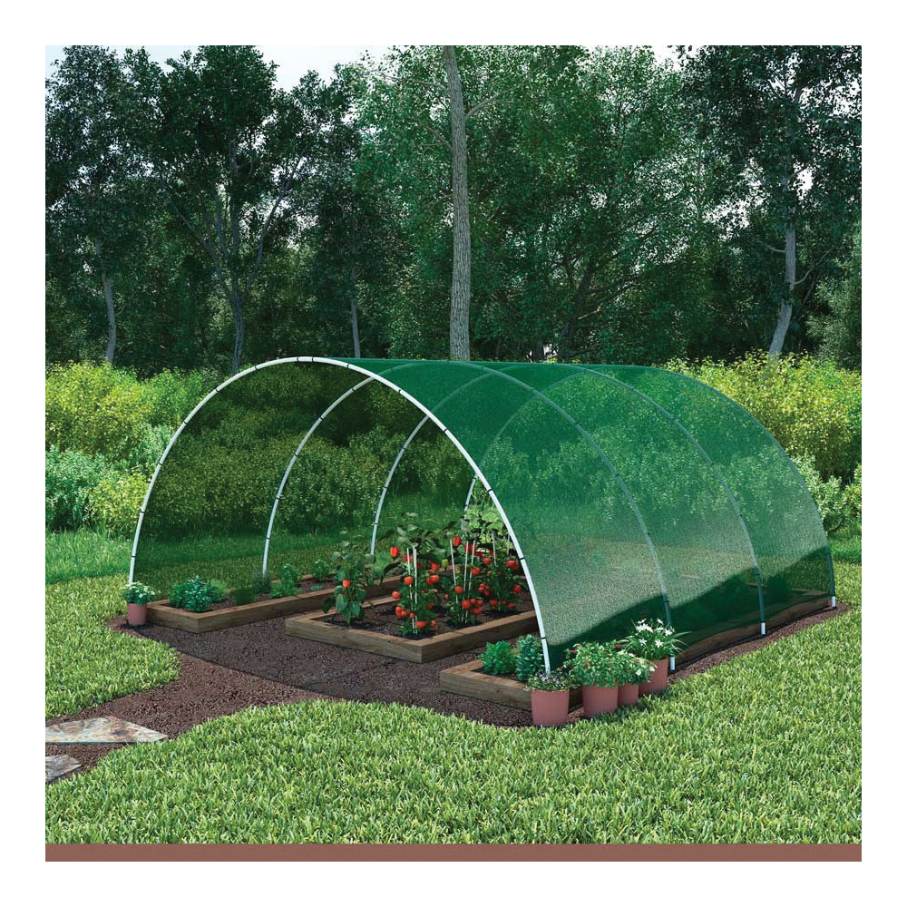 Coolaroo 457969 Series Shade Cloth, 15 ft L, Black Canopy, 6 ft W, HDPE Canopy - 4
