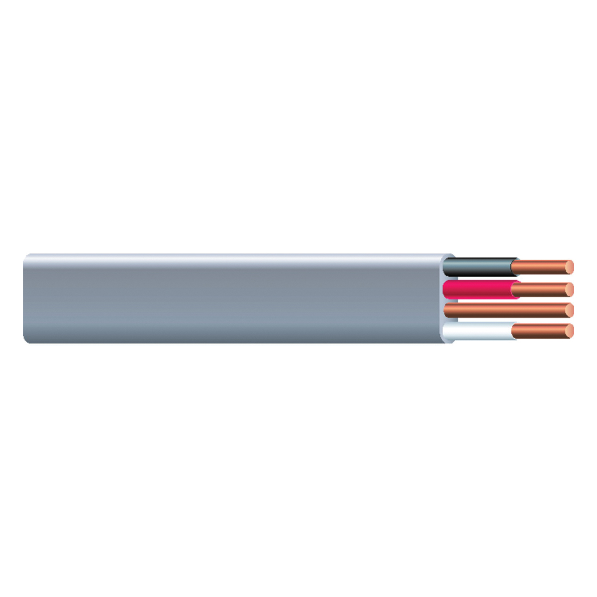 13057555 Feeder and Branch Circuit Cable, 14 AWG Wire, 3 -Conductor, 250 ft L, Copper Conductor