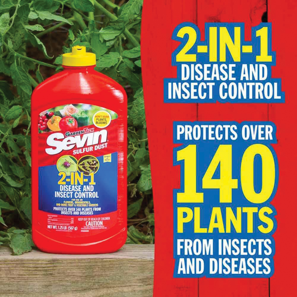 Insect Killer, Sulfur, Sevin Dust, GardenTech, 1.25lb - 2