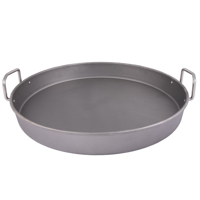 1996978P04 Deep Dish Pan, Round, 18-1/2 in Dia, 19 in L, 19 in W, Carbon Steel