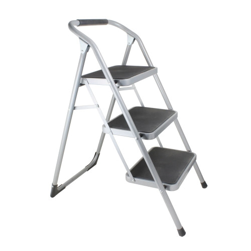 Helping Hand FQ93000 Folding Step Stool with Grip Handle, 3-Step, 200 lb, Steel