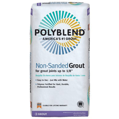 Polyblend PBPG64010 Non-Sanded Grout, Solid Powder, Characteristic, Arctic White, 10 lb Box