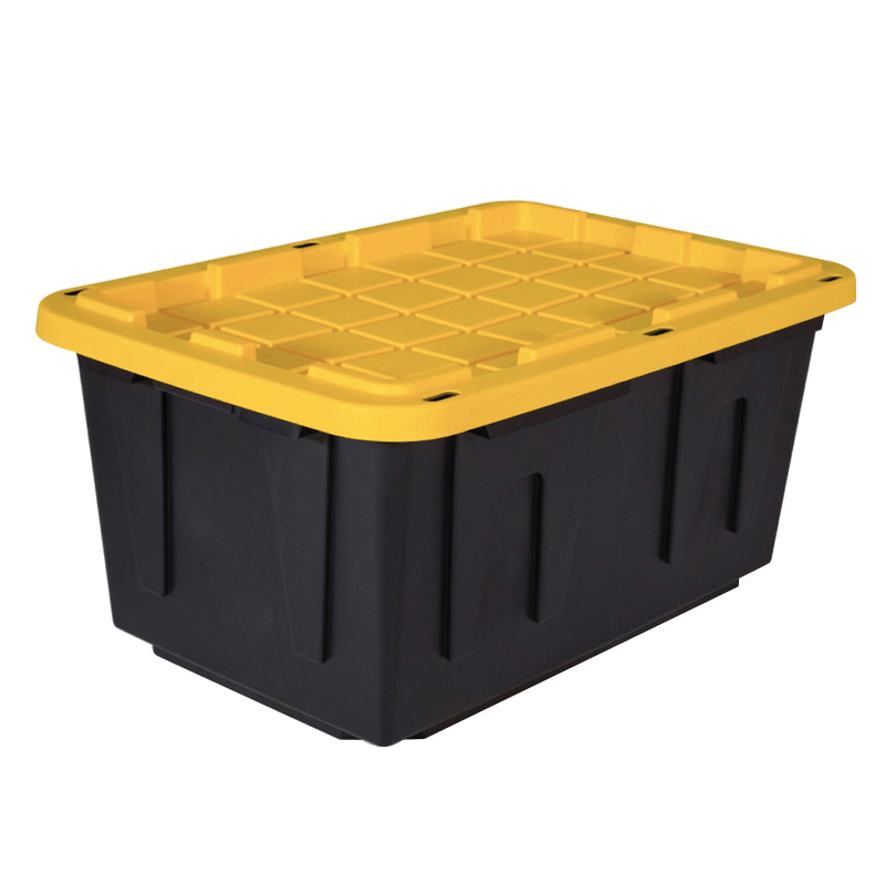 27GBLKYW Tough Box, Polypropylene, Black/Yellow, 30.88 in L, 20.31 in W, 14.55 in H