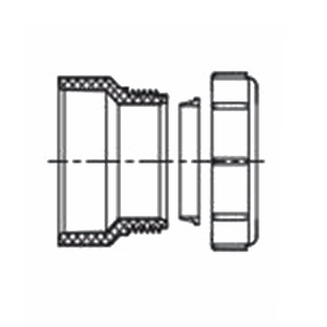 Lesso LN104X-212 Trap Pipe Adapter, 1-1/2 x 1-1/4 in, Hub x Slip-Joint, ABS, Black