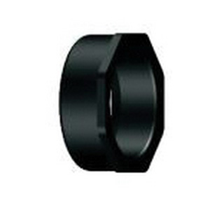 Lesso LN107-422 Flush Pipe Bushing, 4 x 3 in, Spigot x Hub, ABS, Black