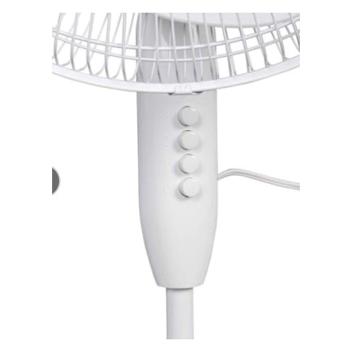 Best Comfort FS40-16JB-W Oscillating Pedestal Fan, 120 V, Plastic Blade, Metal Housing Material, Gray/White