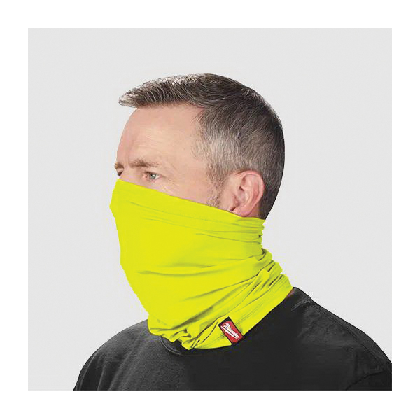 Milwaukee 423HV Neck Gaiter, High-Visibility, Multi-Functional, One-Size, Polyester/Spandex, Yellow