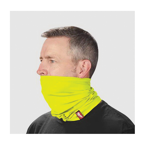 Milwaukee 423HV Neck Gaiter, High-Visibility, Multi-Functional, One-Size, Polyester/Spandex, Yellow