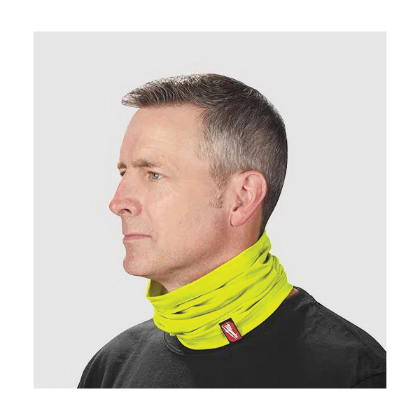 Milwaukee 423HV Neck Gaiter, High-Visibility, Multi-Functional, One-Size, Polyester/Spandex, Yellow