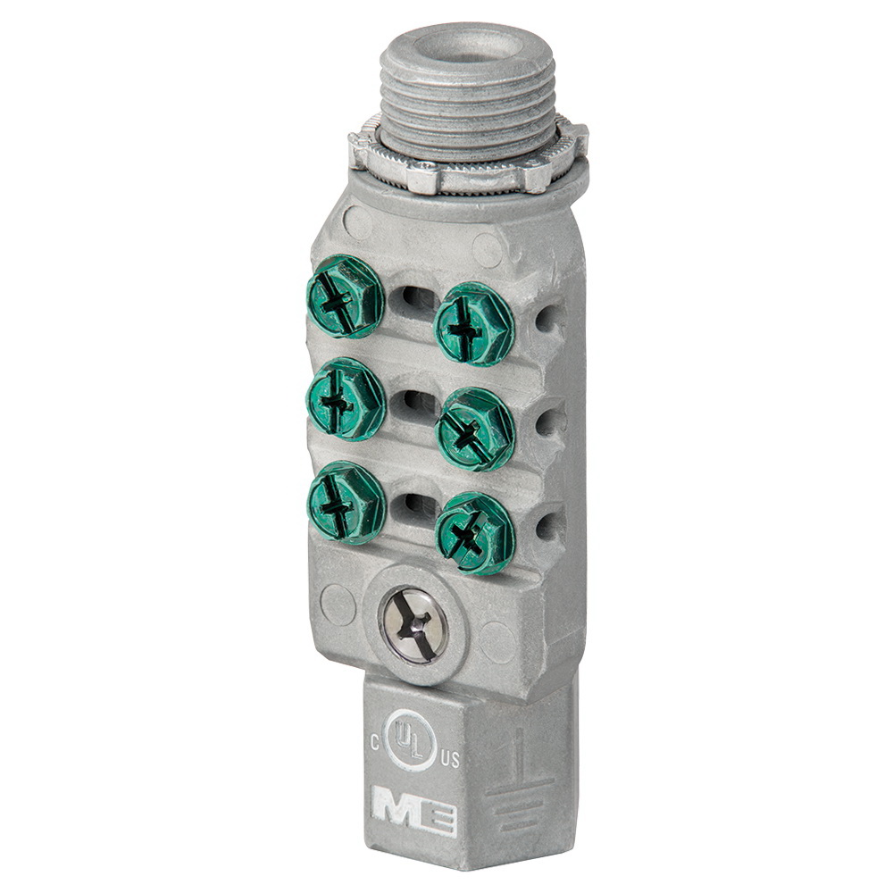 MEIBB Bonding Bridge Connector, 1/2 in, #10 Wire, Zinc