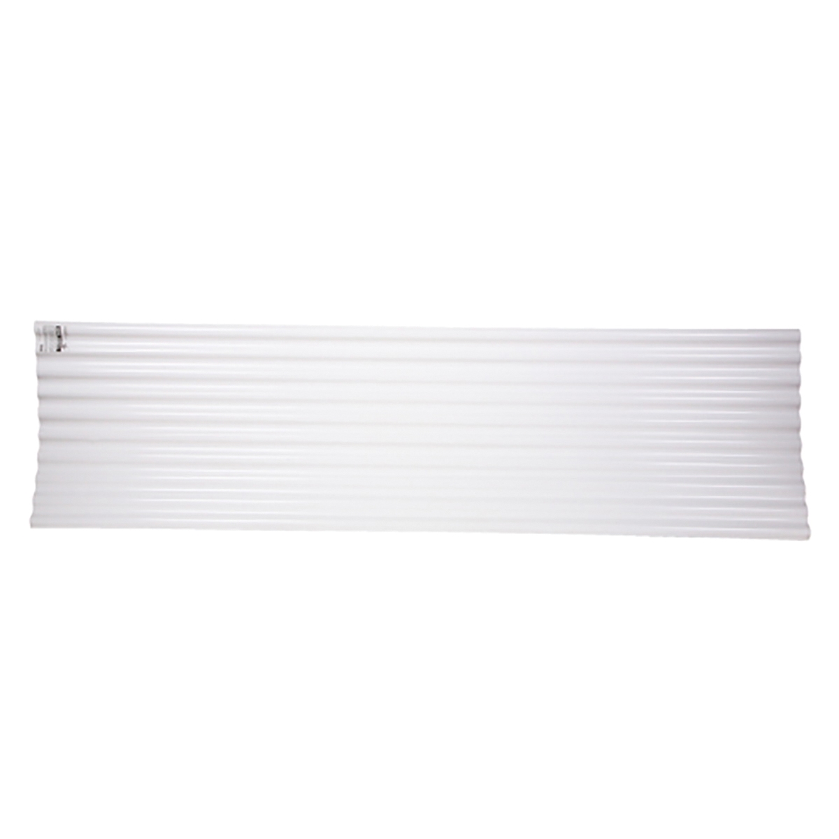 Tuftex SeaCoaster Series 1201A Roof Panel, 8 ft L, 26 in W, Corrugated Profile, Vinyl, Opaque White