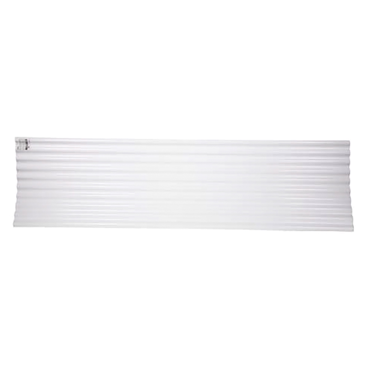 Tuftex SeaCoaster Series 1201C Roof Panel, 12 ft L, 26 in W, Corrugated Profile, Vinyl, Opaque White