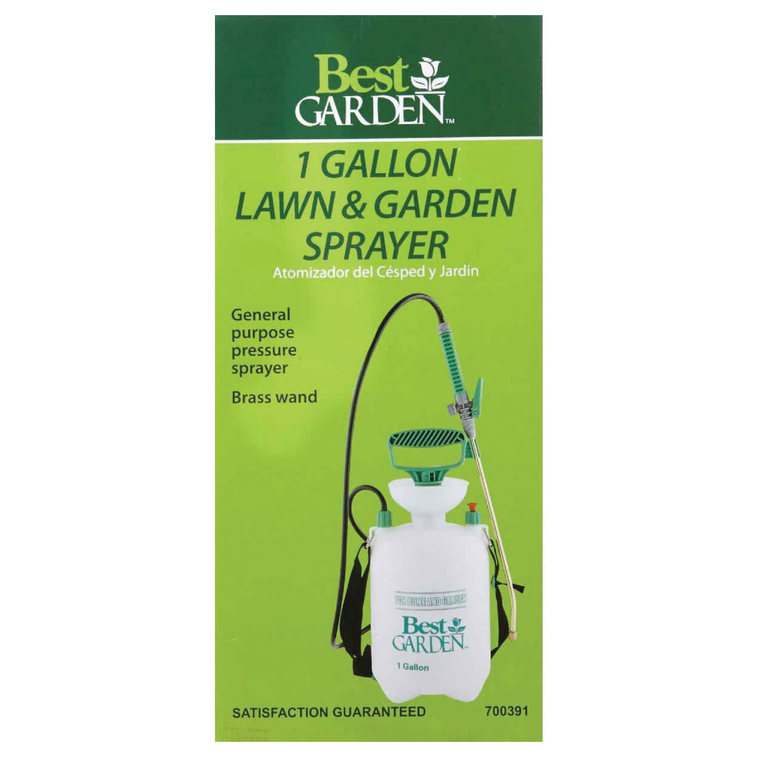Best GARDEN SX-4B Tank Sprayer, 1 gal Tank, Polyethylene Tank, 53 in L Hose