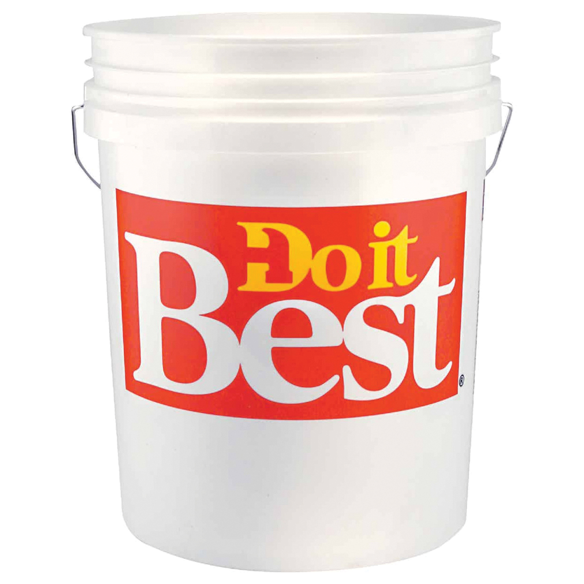 Do It Best 05GD0368120 Paint Pail with Red Logo, 5 gal Capacity, Plastic, White