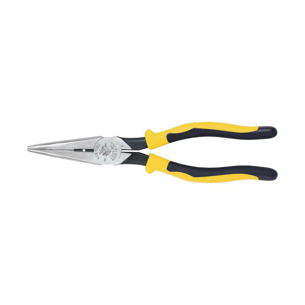 JOURNEYMAN Series J203-8N Heavy-Duty Plier, 8.563 in OAL, 2.36 in Cutting Capacity, Black/Yellow Handle
