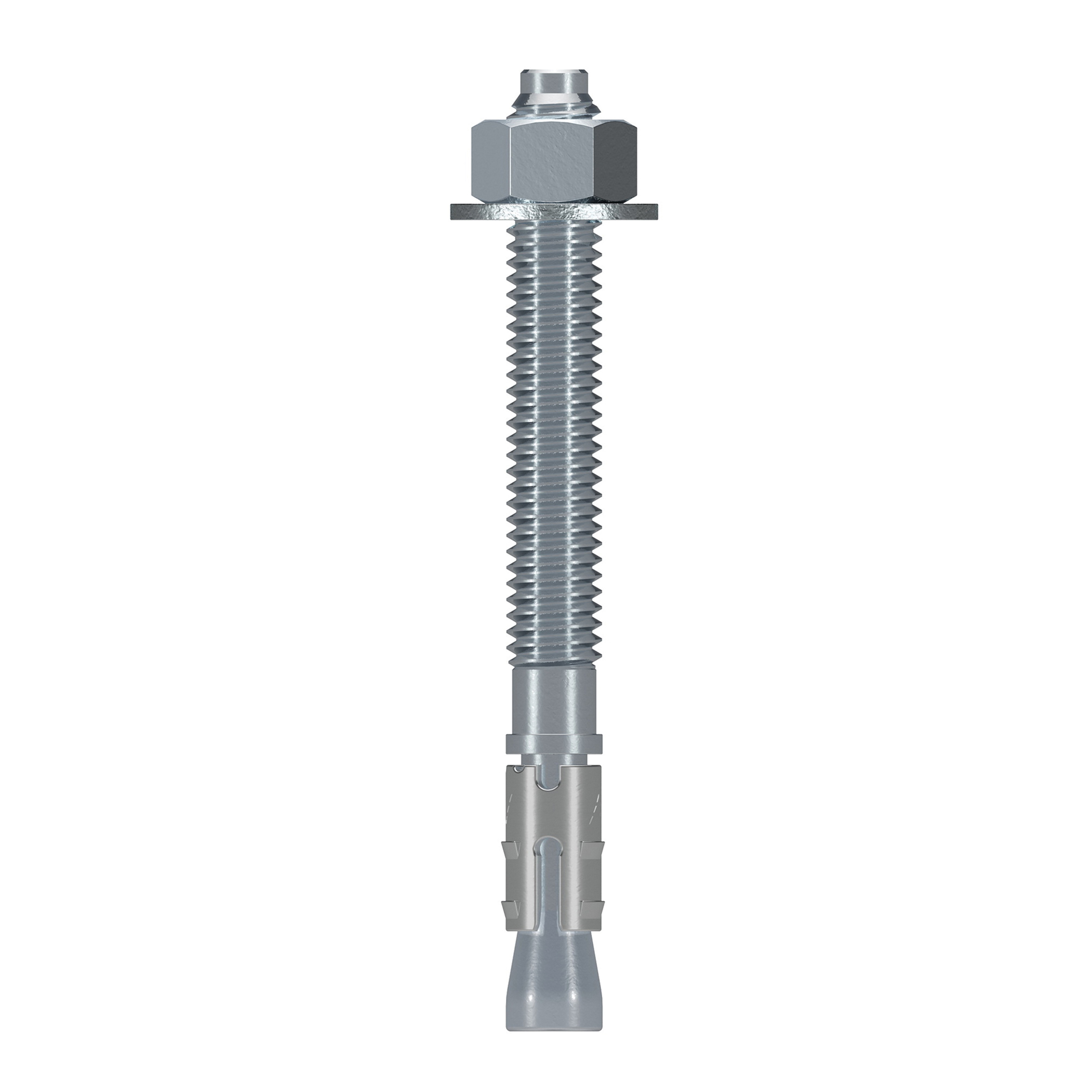 Simpson Strong-Tie Strong-Bolt 2 STB2-37334P1 Wedge Anchor, 3/8 in Dia, 3-3/4 in OAL, Carbon Steel, Zinc