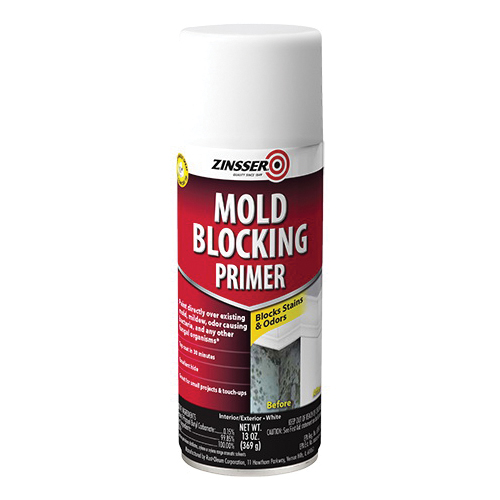 Zinsser 287512 Mold Blocking Primer, White, 13 oz, Aerosol Can