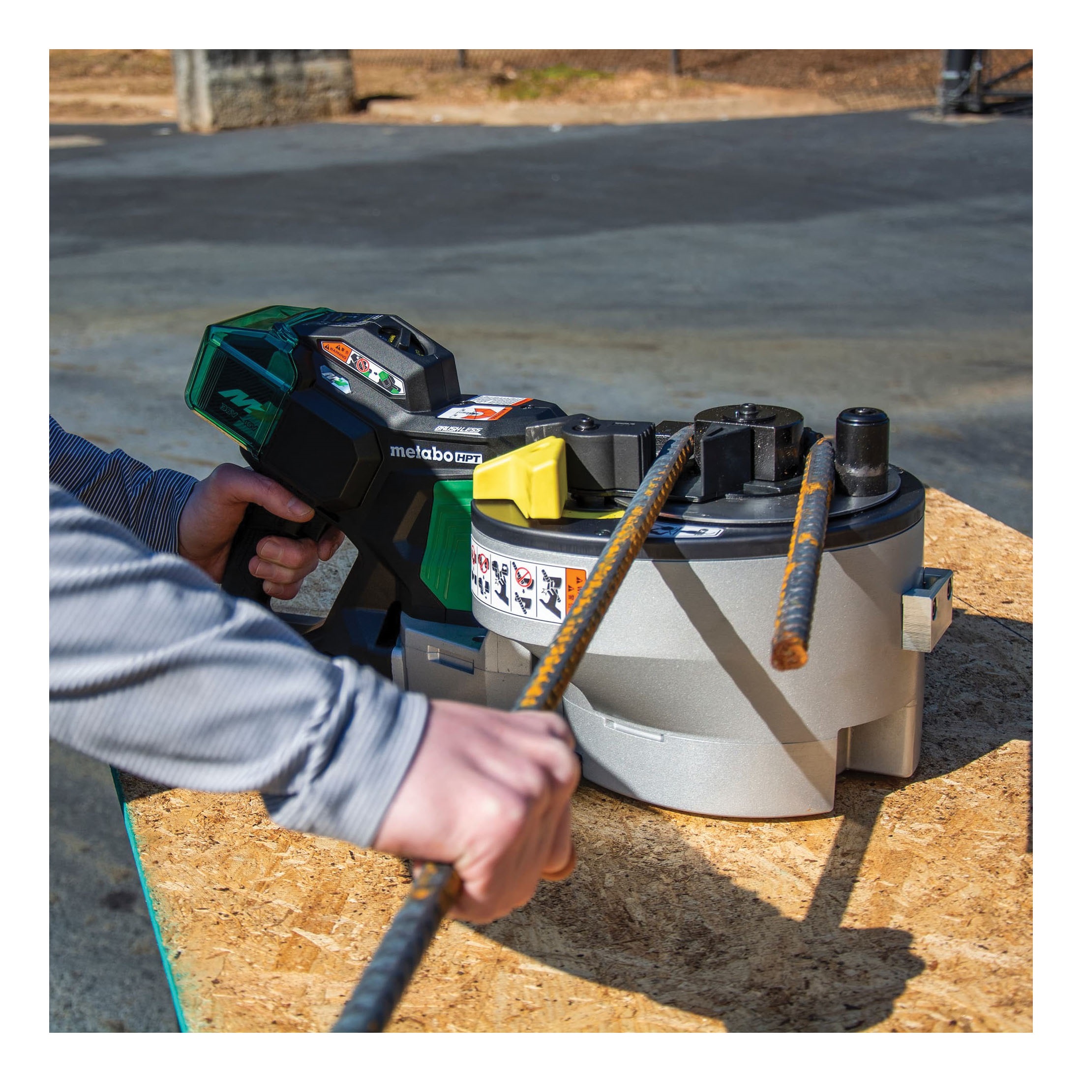 Metabo HPT VB3616DAM Rebar Bender/Cutter, 180 deg Bend, 20-1/2 in OAL, Steel Blade - 5