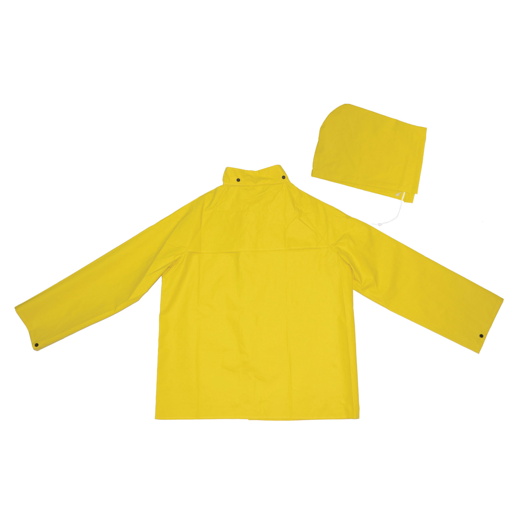 2W International 7040-SD-2XL Rain Suit with Detachable Hood, 2XL, Polyester/PVC, Yellow, Corduroy Collar - 2