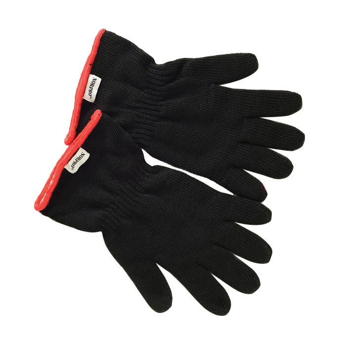 Norpro 398 Oven Gloves, Aramid Fiber/Silicone, Black/Red - 3
