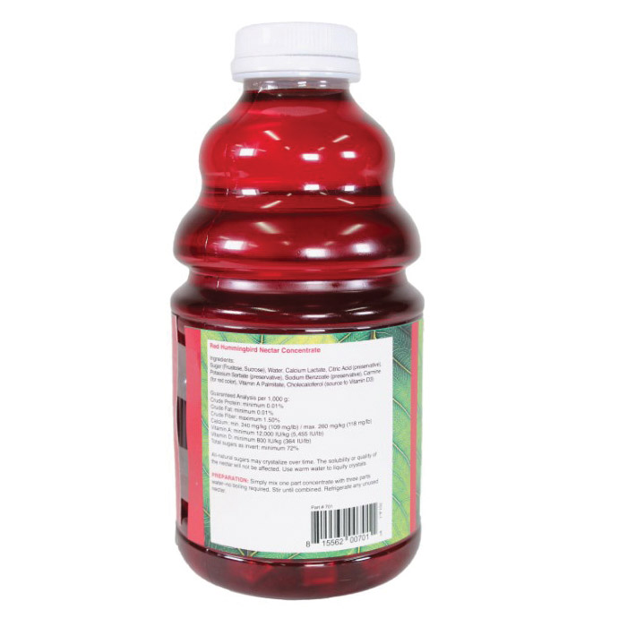 More Birds BIRD HEALTH+ 701 Nectar, Concentrated, Red, 32 oz - 3