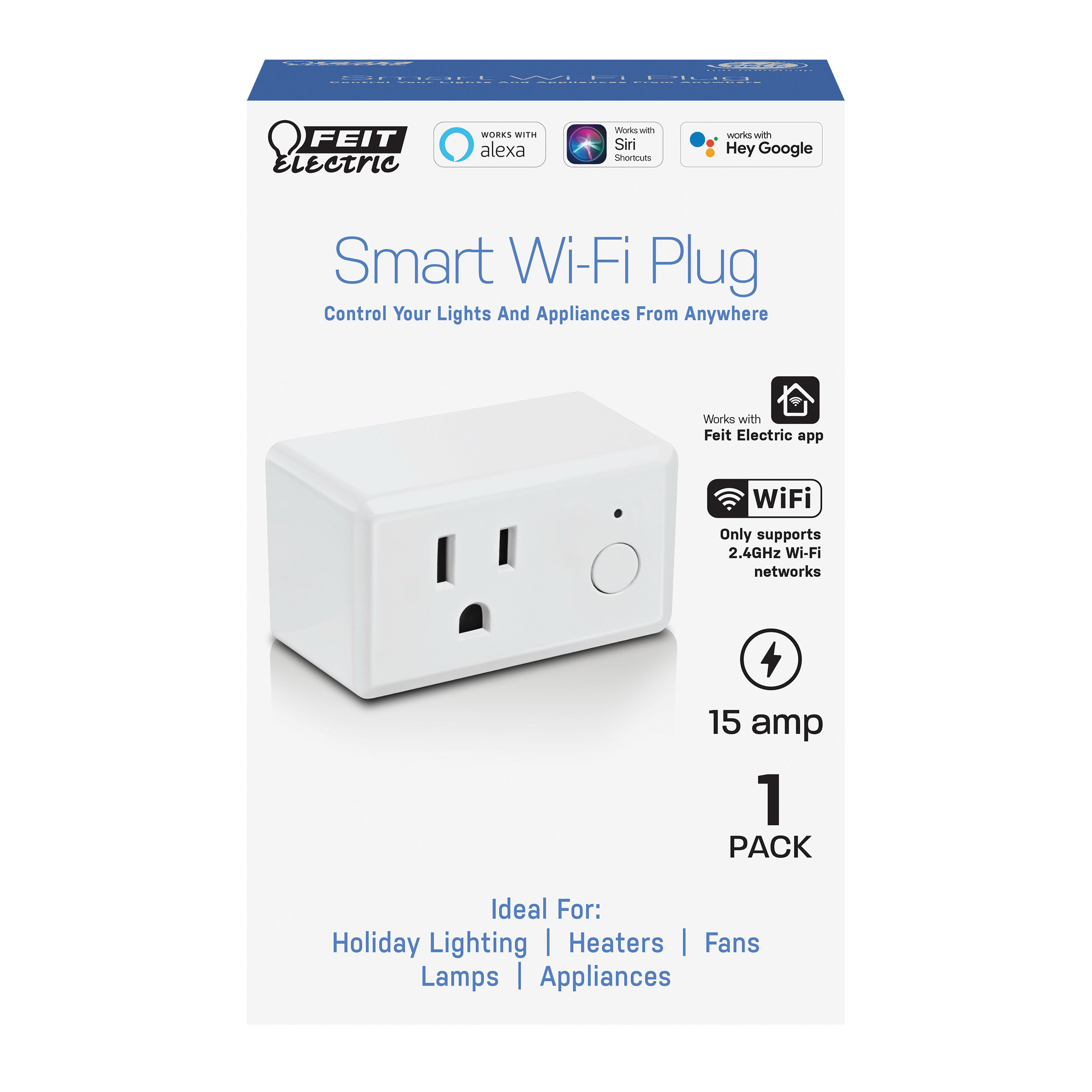 Feit Electric PLUG/WIFI Indoor Smart Plug, White - 2