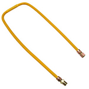 Lasco 10-1231 Flexible Water Heater Connector, 1/2 in, MIP x FIP, Stainless Steel, 48 in L