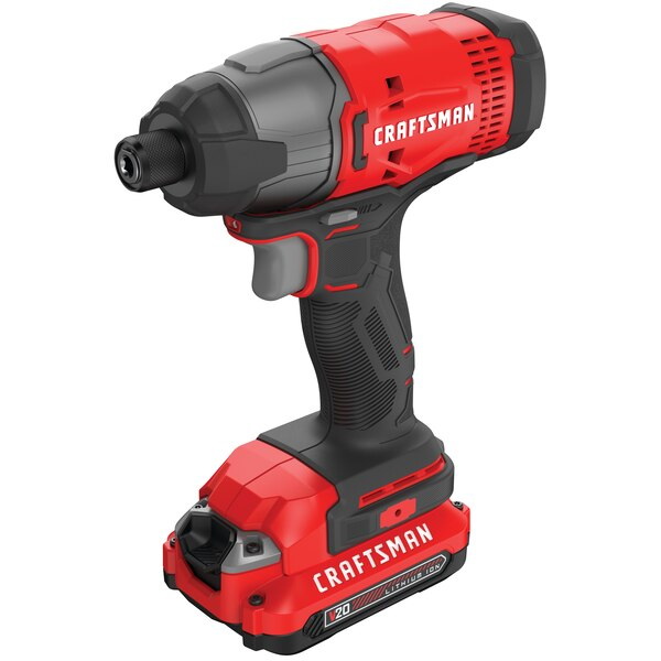 CMCF800C1 Impact Driver Kit, Battery Included, 20 V, 1.3 Ah, 1/4 in Drive, Hex Drive, 3100 ipm