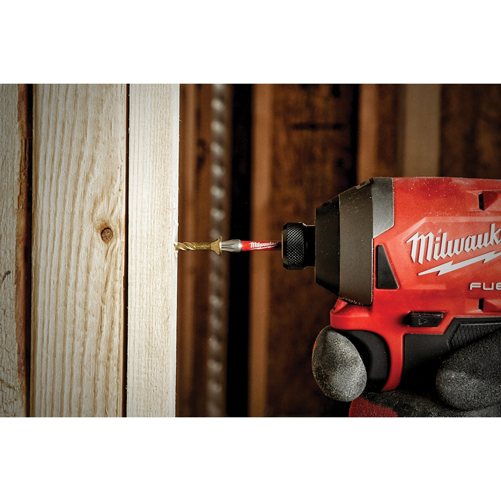Impact Power Bit, Milwaukee, SHOCKWAVE Impact Duty, #2 Drive, Square Drive, Hex Shank, 2 in L, Steel - 5