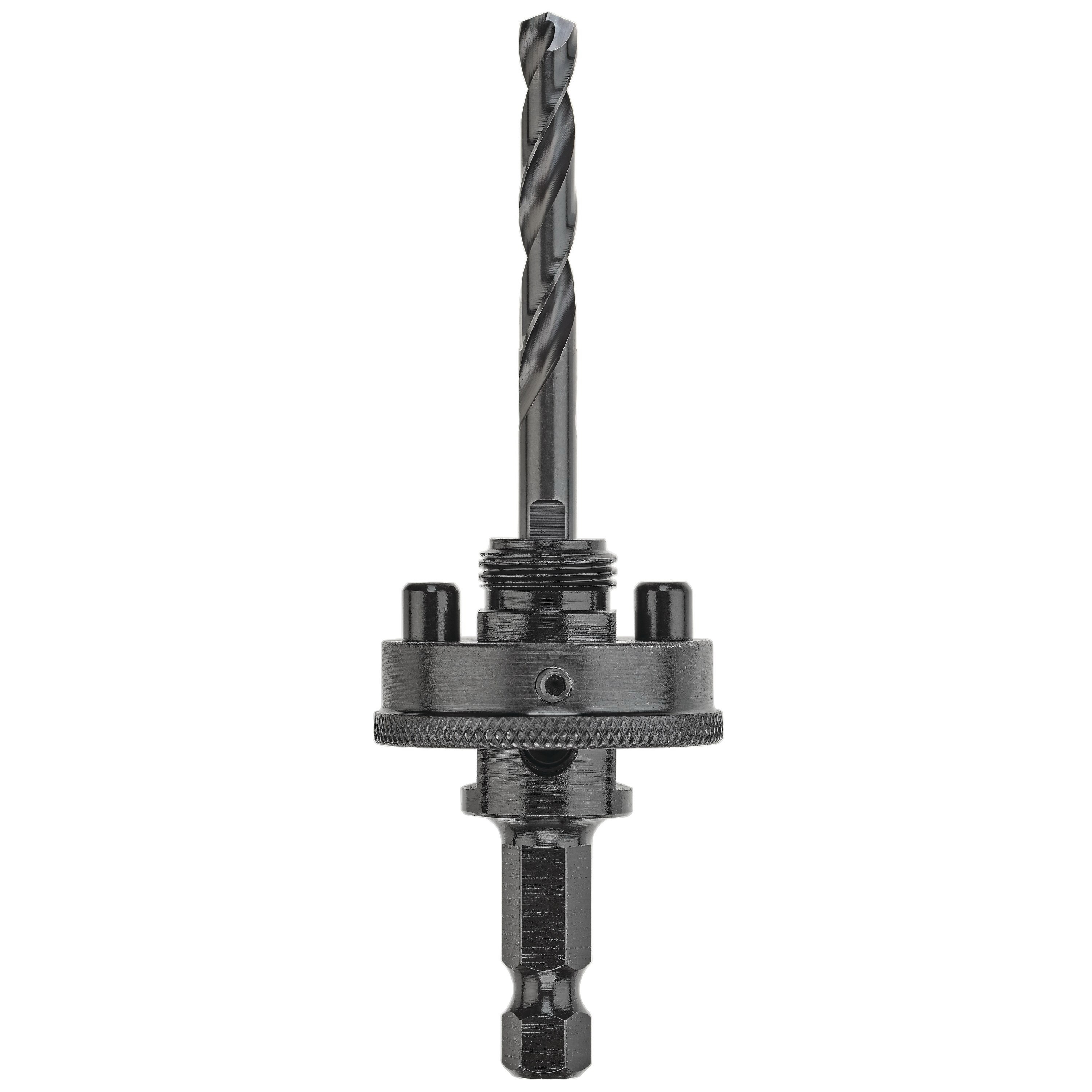 DAH9381PBM Hole Saw Arbor, 5/8-18 Thread, 3/8 in Shank, Hex Shank