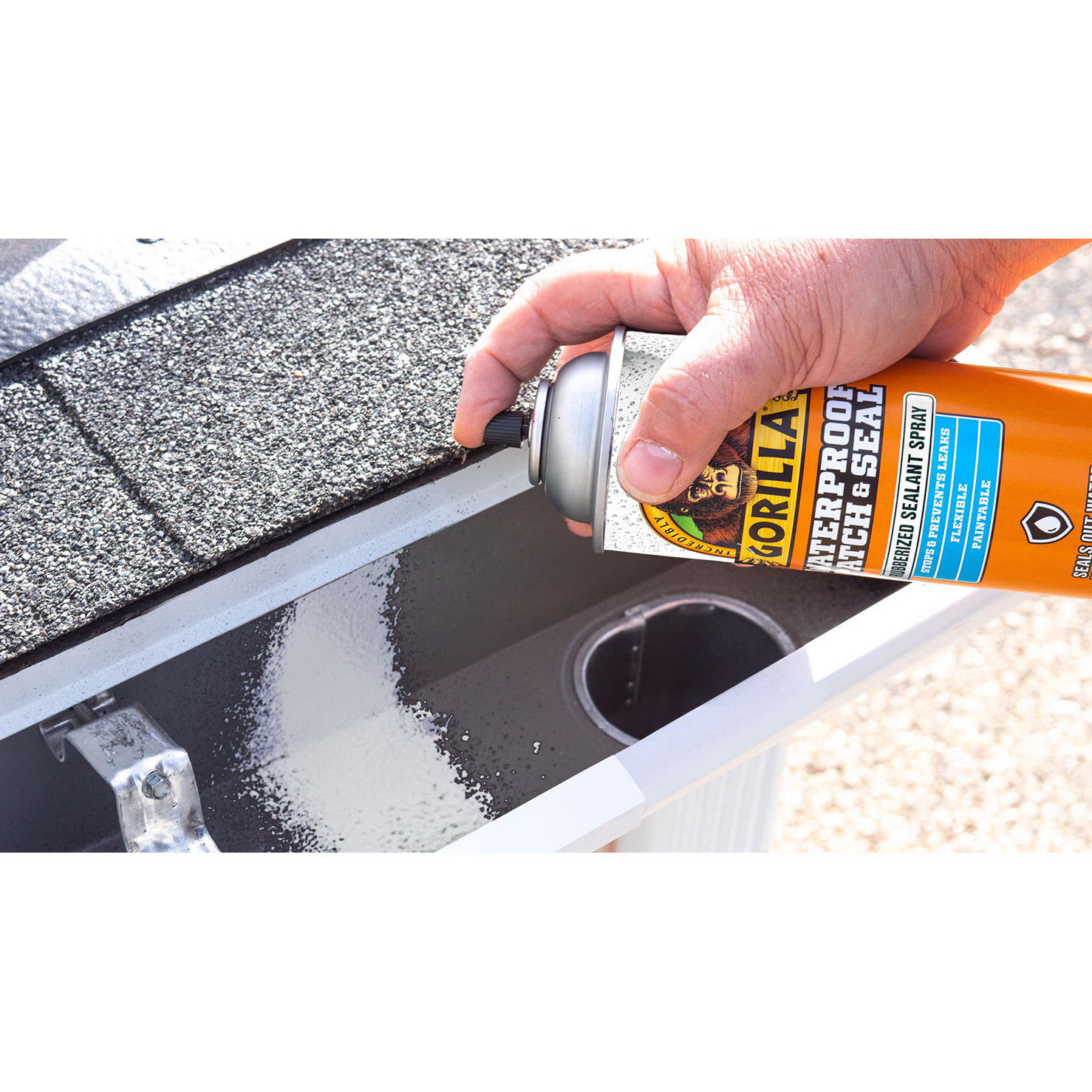 Gorilla 104054 Rubberized Spray Coating, Waterproof, White, 14 oz, Can