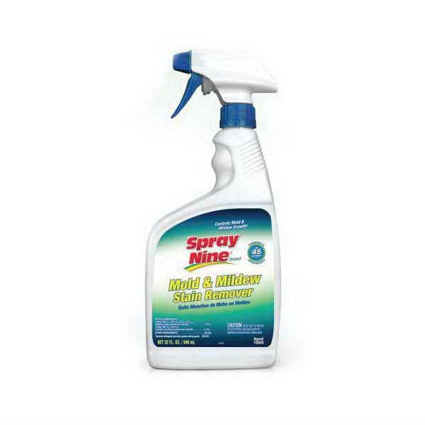 15045 Mold and Mildew Stain Remover, 32 fl-oz Trigger Spray Bottle, Liquid, Citrus, Clear