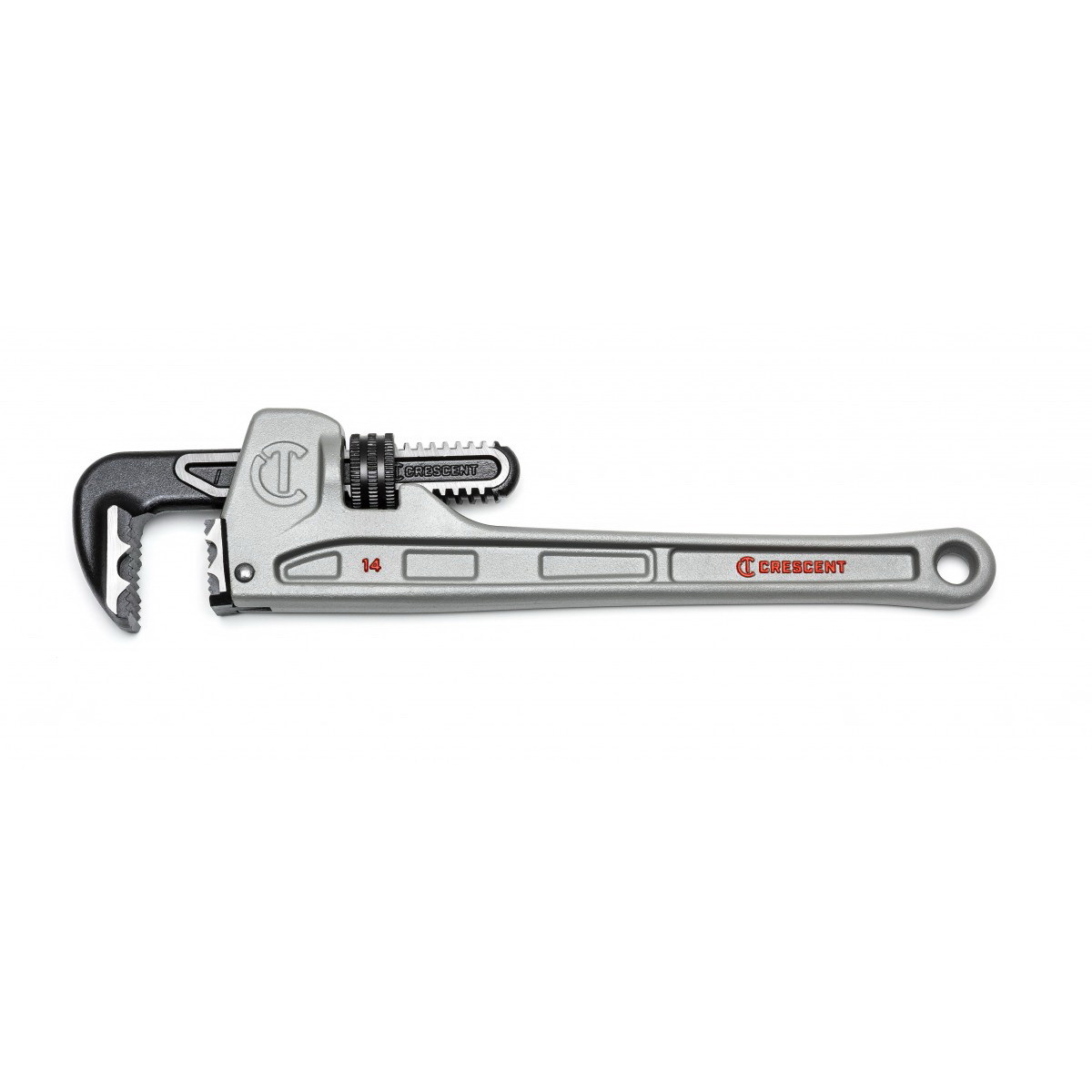 Crescent CAPW14 Pipe Wrench, 0 to 2-3/8 in Jaw, 14 in L, Aluminum, Powder-Coated