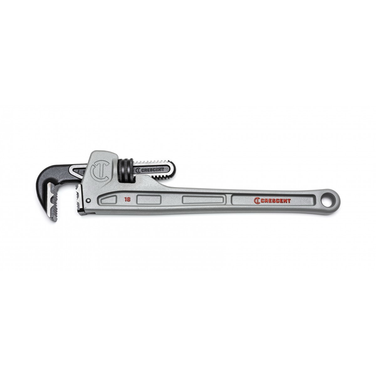 CAPW18 Pipe Wrench, 0 to 2-7/8 in Jaw, 18 in L, Aluminum, Powder-Coated