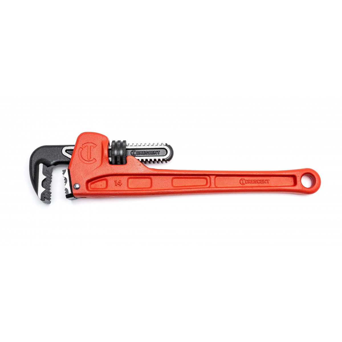 CIPW14 Pipe Wrench, 0 to 2-3/8 in Jaw, 14 in L, Cast Iron/Steel, Powder-Coated
