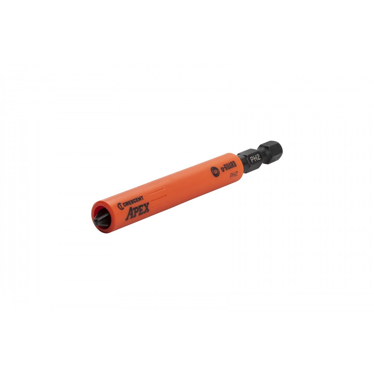 Crescent APEX u-GUARD CAUGB3BPH2 Covered Impact Power Bit, #2 Drive, Phillips Drive, 1/4 in Shank, Hex Shank, Steel - 2