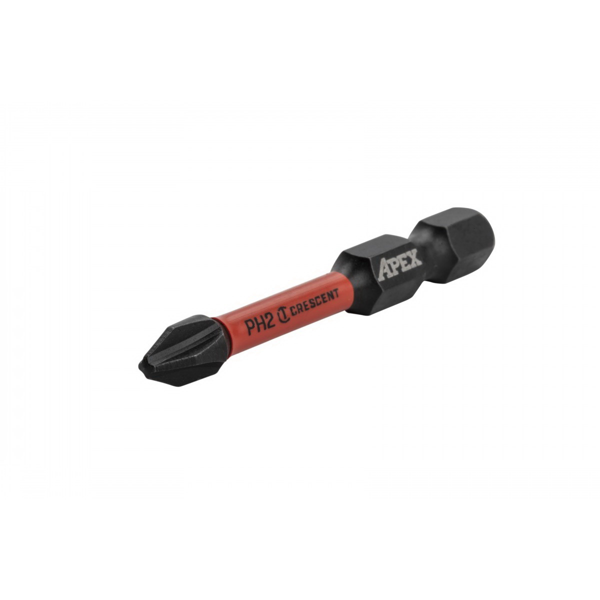 Crescent APEX Vortex CAVB2PH2-2 Impact Power Bit, #2 Drive, Phillips Drive, 1/4 in Shank, Hex Shank, 2 in L, Steel - 2