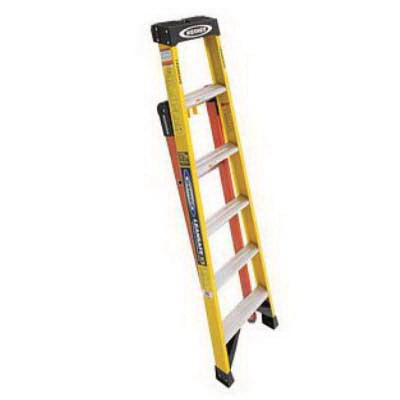 WERNER LDP7300 LDP7306 Multi-Purpose Ladder, 13 ft Max Reach H, 6-Step, 375 lb, Type IAA Duty Rating, 3 in D Step - 2