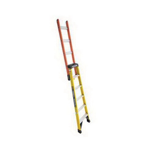WERNER LDP7300 LDP7306 Multi-Purpose Ladder, 13 ft Max Reach H, 6-Step, 375 lb, Type IAA Duty Rating, 3 in D Step - 3
