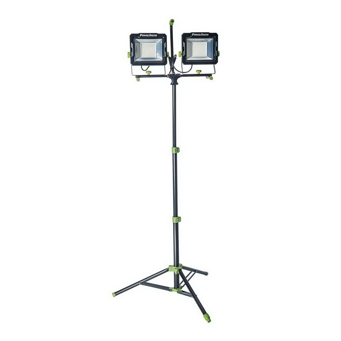 PWL2200TS Portable Dual Head Work Light with Tripod, 120 V, 200 W, LED Lamp, 5000 K Color Temp