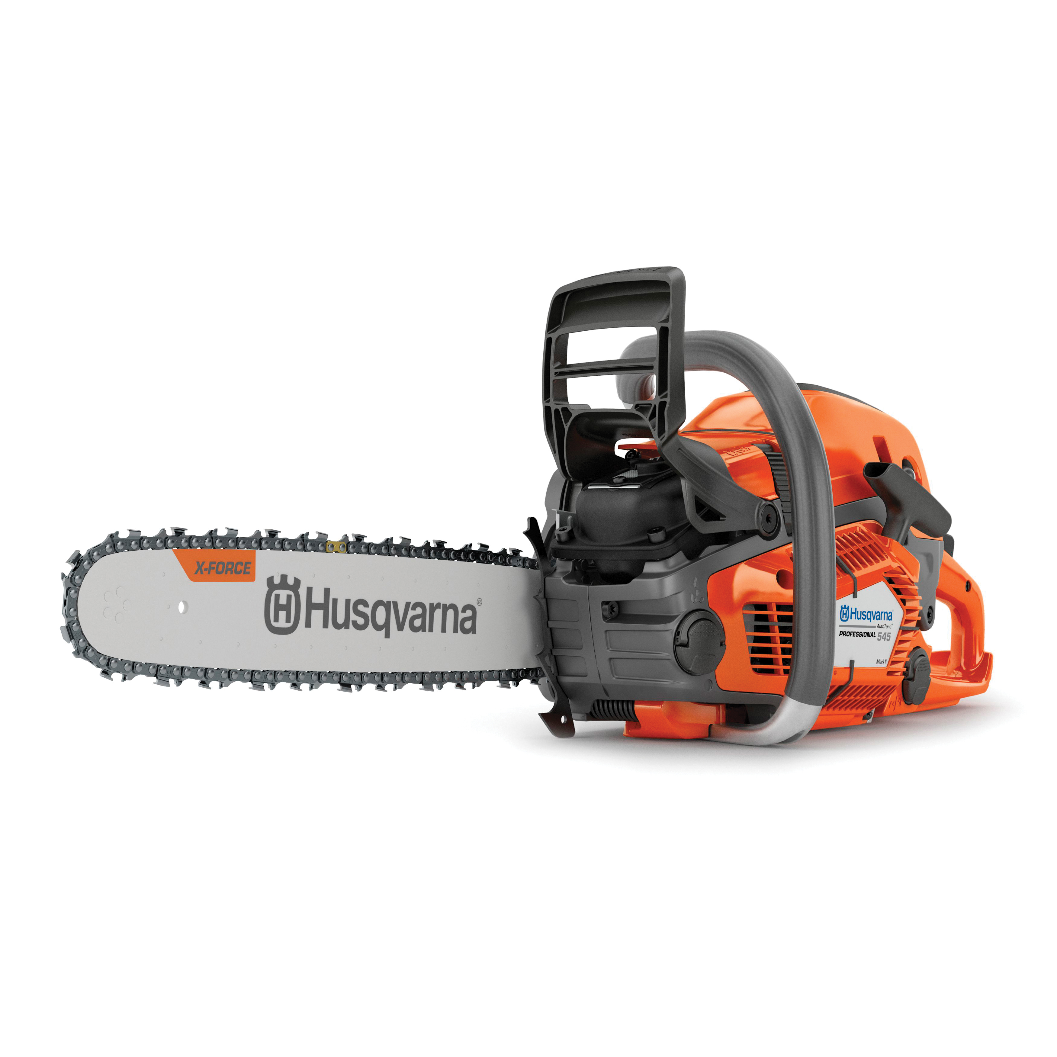 Husqvarna 545 Series 967690628 Chainsaw, Gas, 50.1 cc Engine Displacement, 2-Stroke, X-Torq Engine, 20 in L Bar, Orange