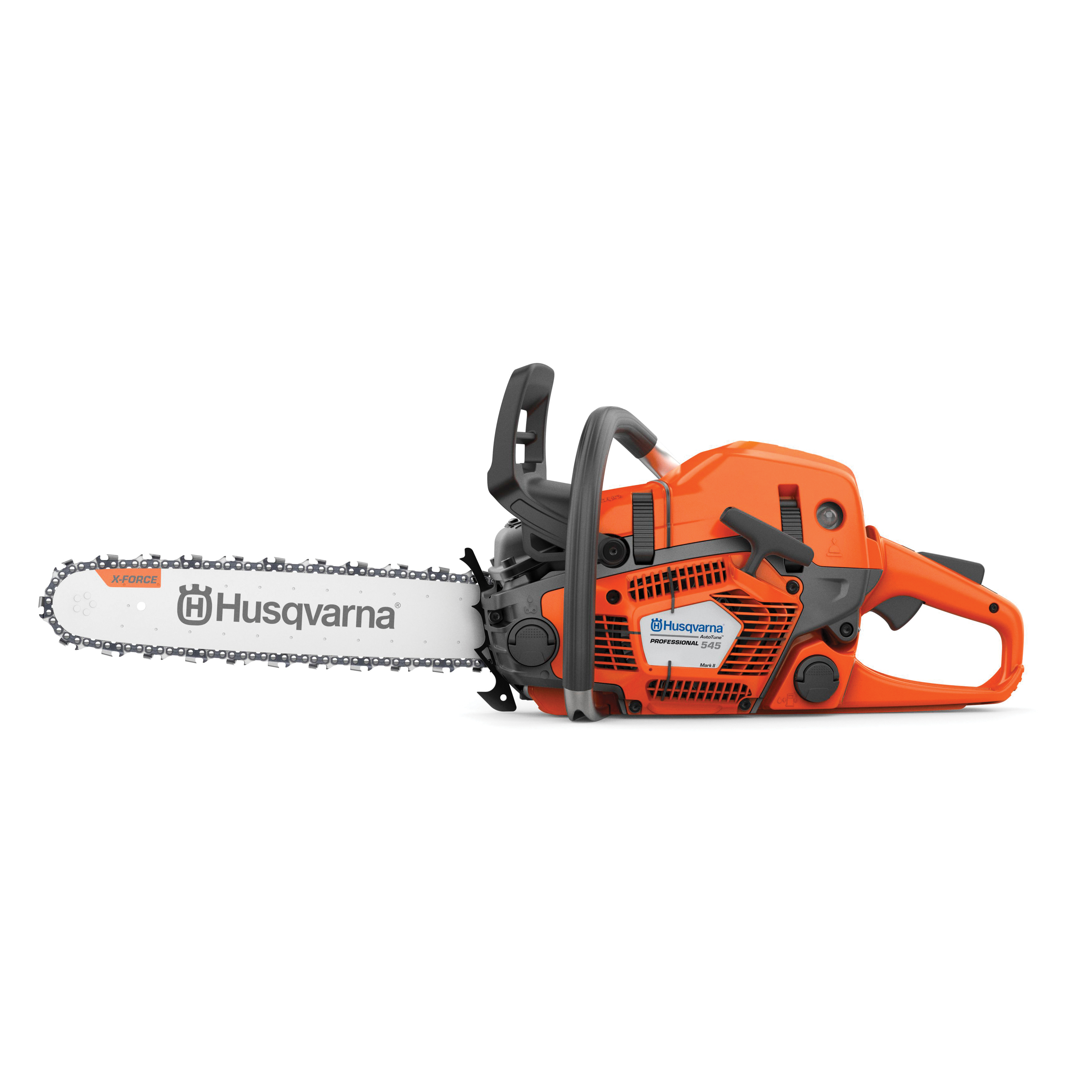 Husqvarna 545 Series 967690628 Chainsaw, Gas, 50.1 cc Engine Displacement, 2-Stroke, X-Torq Engine, 20 in L Bar, Orange
