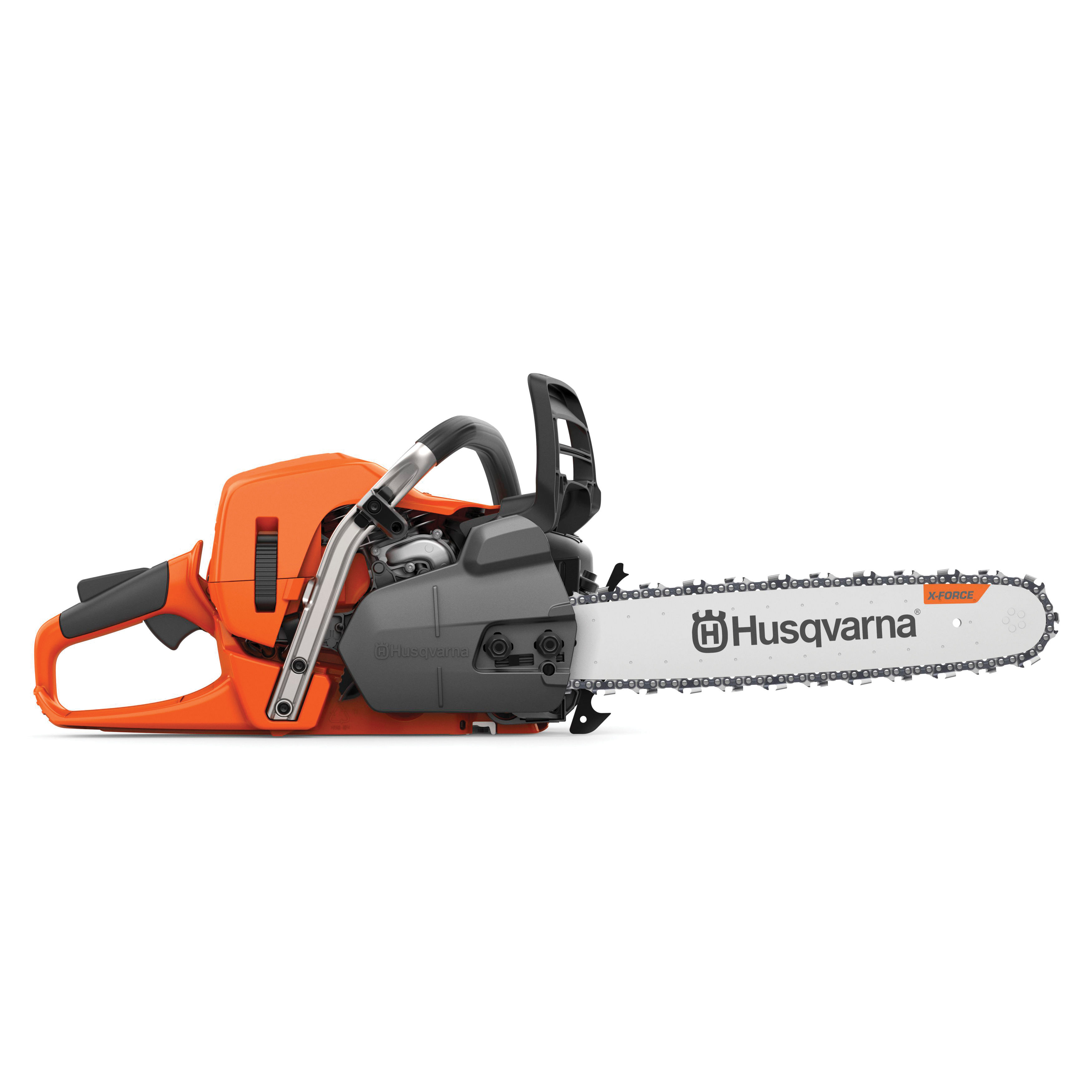 Husqvarna 545 Series 967690628 Chainsaw, Gas, 50.1 cc Engine Displacement, 2-Stroke, X-Torq Engine, 20 in L Bar, Orange