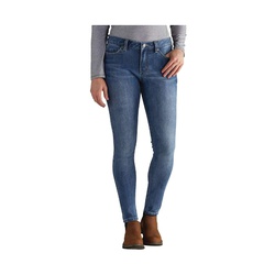 Carhartt 102734-457-8-R Jeans, 8, 30 to 31 in Waist, 30 in L Inseam, Sundried, Skinny, Slim Fit, Regular, Stretchable