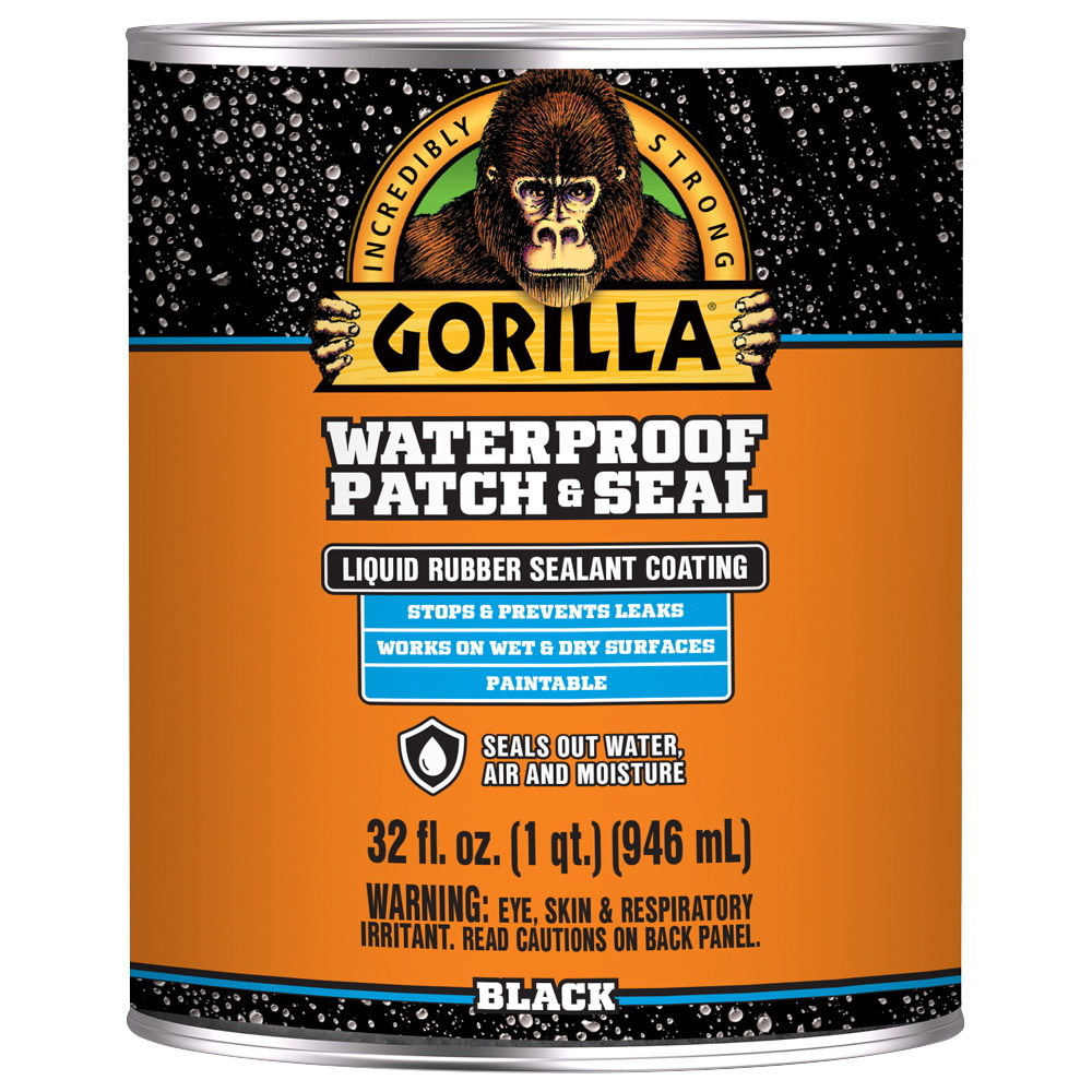 Gorilla 105338 Rubberized Coating, Waterproof, Black, 32 oz